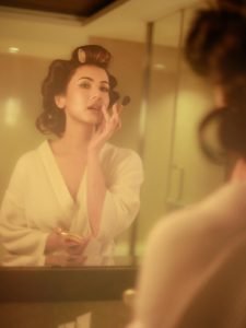 Fresh white styling captures Sonal Chauhan's authentic post-shower glow