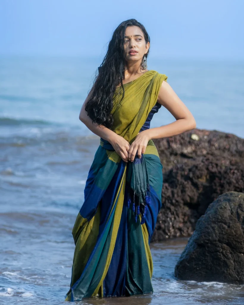 Coastal photoshoot merges Trupti Ravindra's cultural fashion with natural seaside beauty