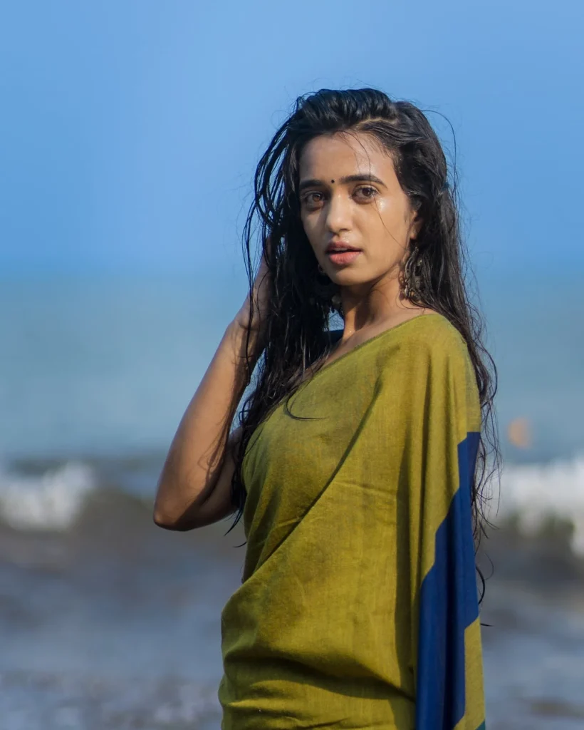 Coastal photoshoot merges Trupti Ravindra's cultural fashion with natural seaside beauty