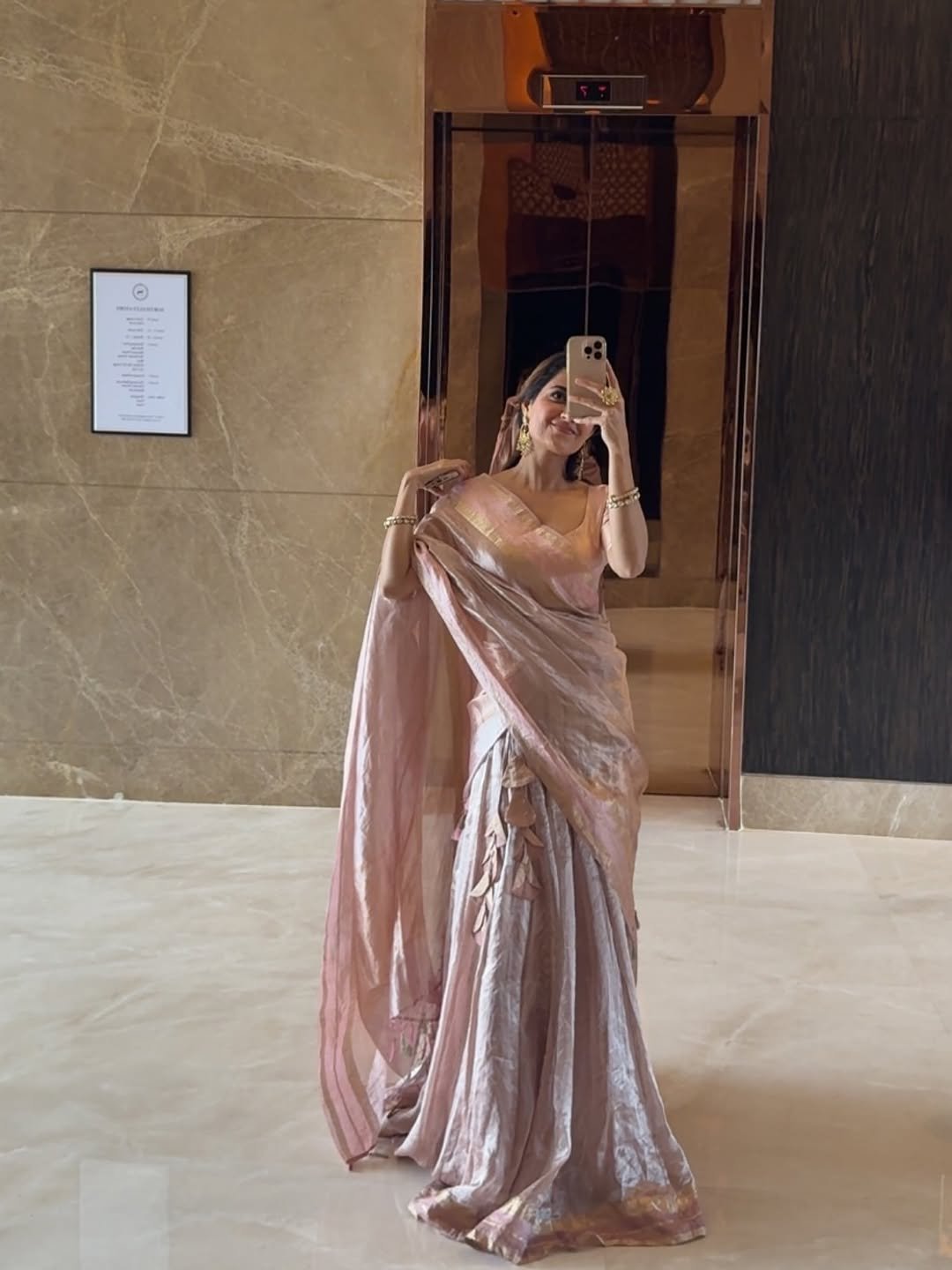 Ashika Ranganath Pink Silk Saree Traditional Photoshoot Elegant Look (13)