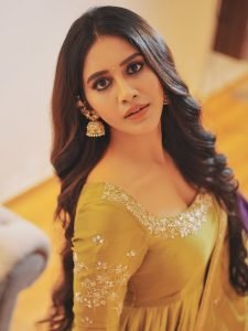 Nabha Natesh mustard anarkali dreamy soft focus portrait
