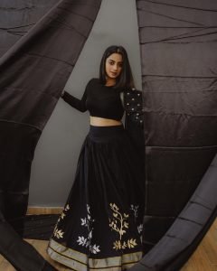 Artistic black and white mood with Namitha Pramod sheer outfit