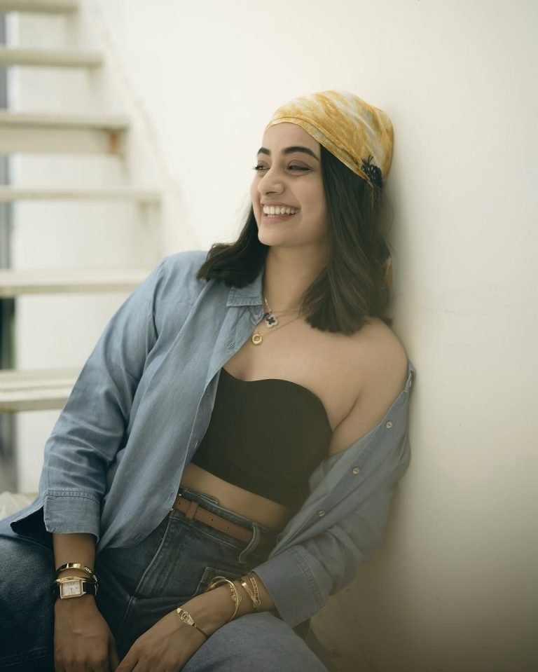 Namitha Pramod bandana accessory completing street style look