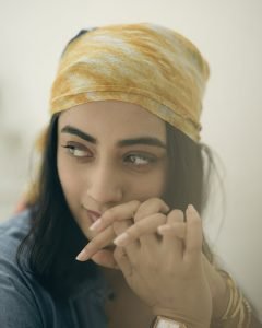 Namitha Pramod bandana accessory completing street style look