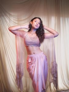 Ritika Nayak soft romantic pose in pastel and blush outfit