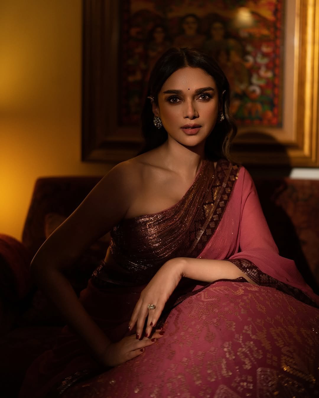 Aditi Rao Hydari Royal in Maroon Lehenga (8)