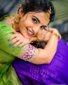 Ananya Nagella Gorgeous in Green and Purple Lehenga (5)
