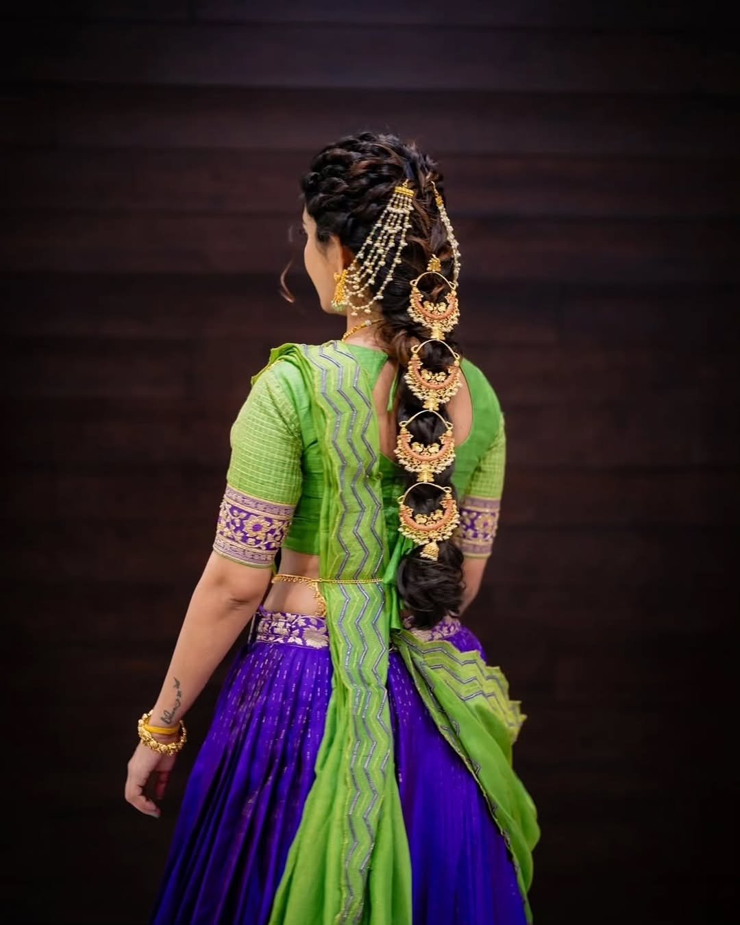Ananya Nagella Gorgeous in Green and Purple Lehenga (7)