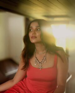 Anika Surendran Trendy in Red Dress (12)