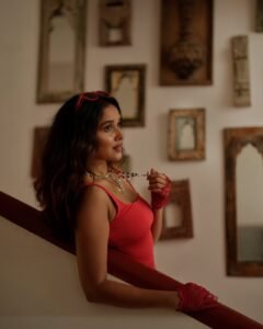 Anika Surendran Trendy in Red Dress (16)