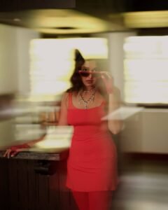 Anika Surendran Trendy in Red Dress (4)