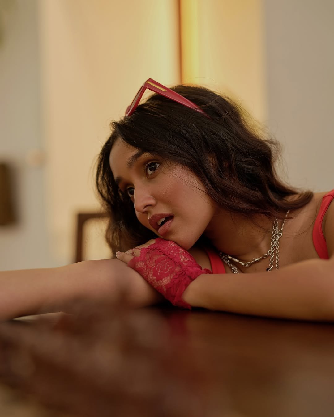 Anika Surendran Trendy in Red Dress (8)