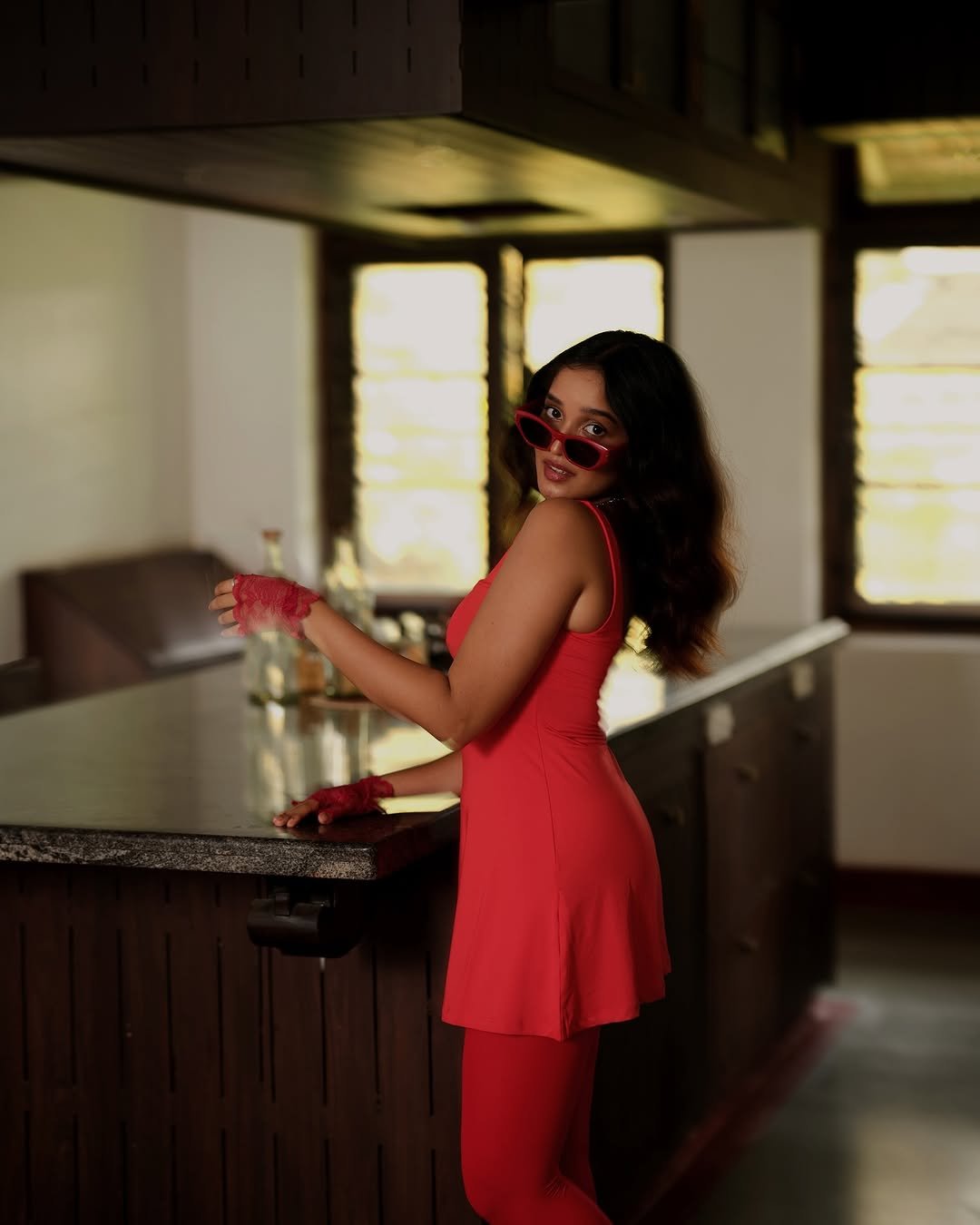 Anika Surendran Trendy in Red Dress (9)