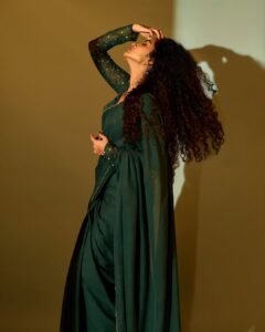 Anupama Parameswaran Stunning in Green Polka Dot Dress (4)