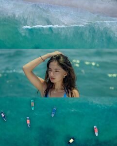 Anushka Sen Blue Swimsuit on Yacht – Summer Sea Glam (12)