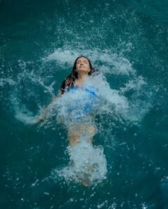 Anushka Sen Blue Swimsuit on Yacht – Summer Sea Glam (15)