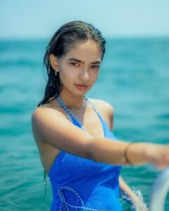 Anushka Sen Blue Swimsuit on Yacht – Summer Sea Glam (2)