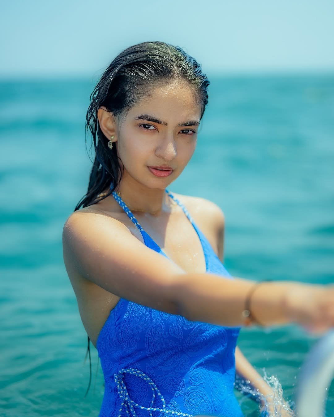 Anushka Sen Blue Swimsuit on Yacht – Summer Sea Glam (2)