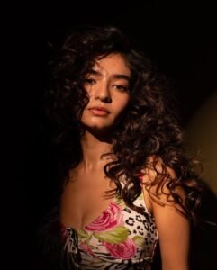 Anushka Sen Bold Animal Print Mini Dress Retro Glam Shoot (11)