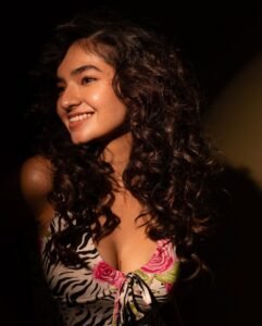 Anushka Sen Bold Animal Print Mini Dress Retro Glam Shoot (16)