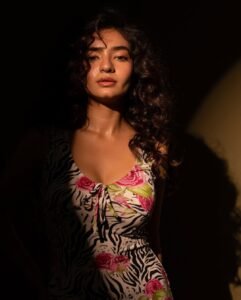 Anushka Sen Bold Animal Print Mini Dress Retro Glam Shoot (22)