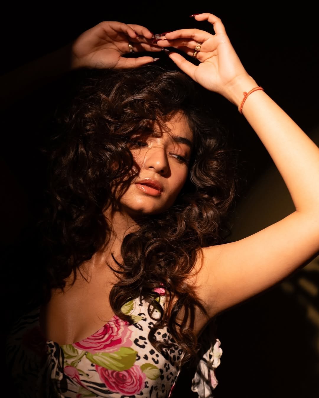 Anushka Sen Bold Animal Print Mini Dress Retro Glam Shoot (24)