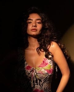 Anushka Sen Bold Animal Print Mini Dress Retro Glam Shoot (26)