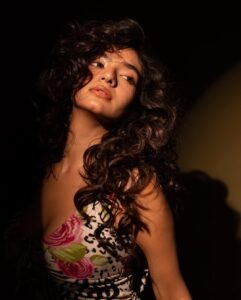 Anushka Sen Bold Animal Print Mini Dress Retro Glam Shoot (33)