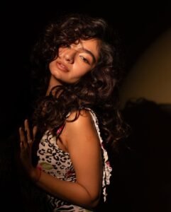 Anushka Sen Bold Animal Print Mini Dress Retro Glam Shoot (4)