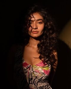 Anushka Sen Bold Animal Print Mini Dress Retro Glam Shoot (43)