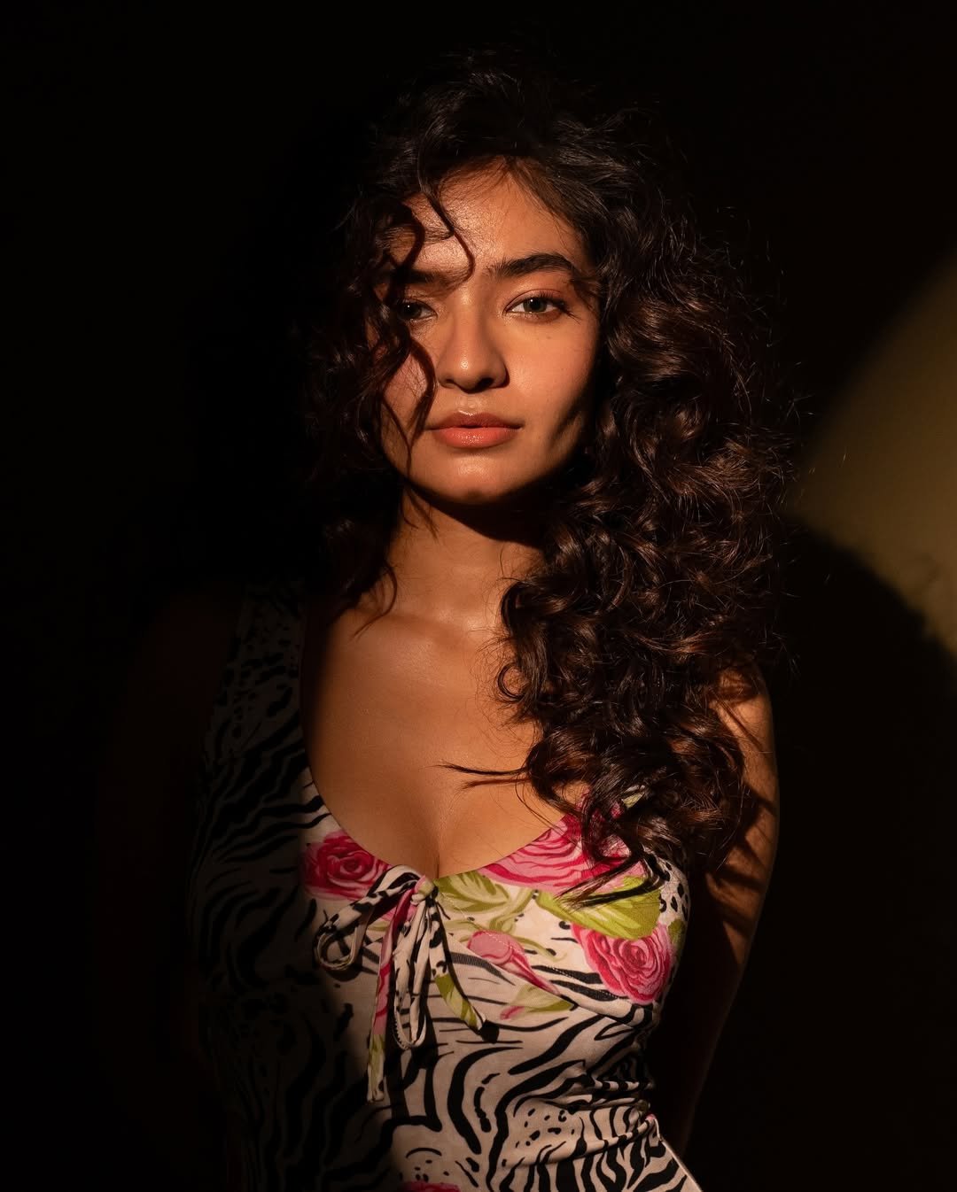 Anushka Sen Bold Animal Print Mini Dress Retro Glam Shoot (43)