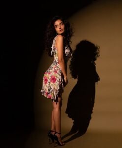 Anushka Sen Bold Animal Print Mini Dress Retro Glam Shoot (44)