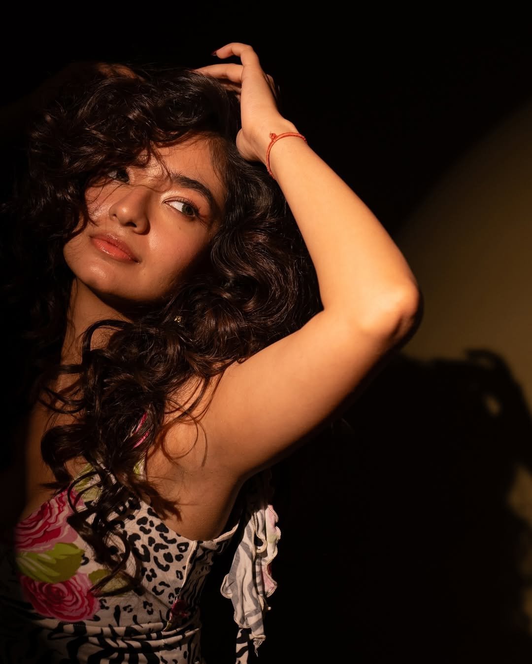 Anushka Sen Bold Animal Print Mini Dress Retro Glam Shoot (51)