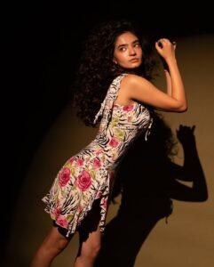 Anushka Sen Bold Animal Print Mini Dress Retro Glam Shoot (53)