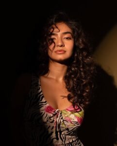 Anushka Sen Bold Animal Print Mini Dress Retro Glam Shoot (6)