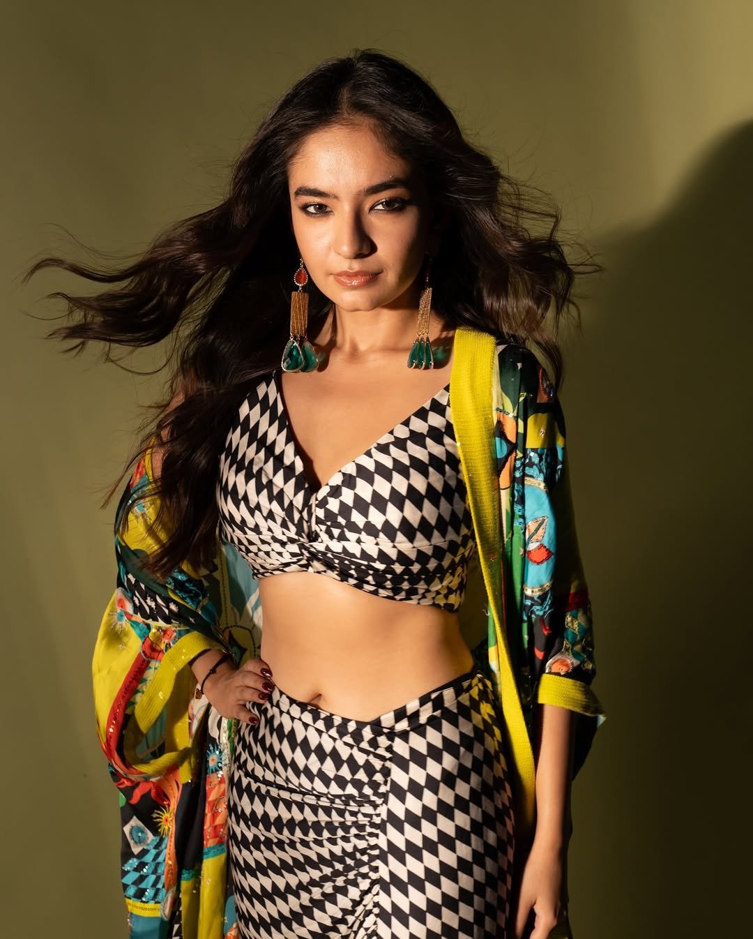 Anushka Sen Bold Geometric Co-Ord Set Fashion Shoot (14)
