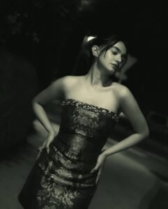 Anushka Sen Bold Red Strapless Mini Dress – Party Night Elegance (16)