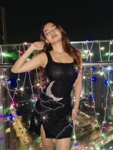 Anushka Sen celestial shimmer formal evening wear