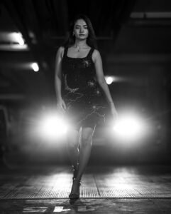 Anushka Sen celestial shimmer dress glam night out