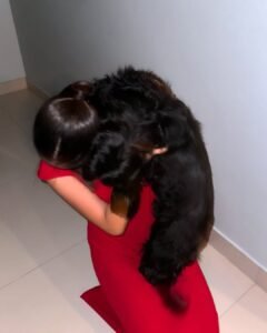 Anushka Sen Chic Red Bodycon Dress Indoor Photoshoot (3)