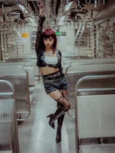 Anushka Sen punk style contemporary fashion photo