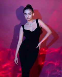 Anushka Sen Elegant Black Gown Studio Glam Shoot (1)