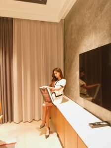 Anushka Sen monochrome co-ord set retro chic photo