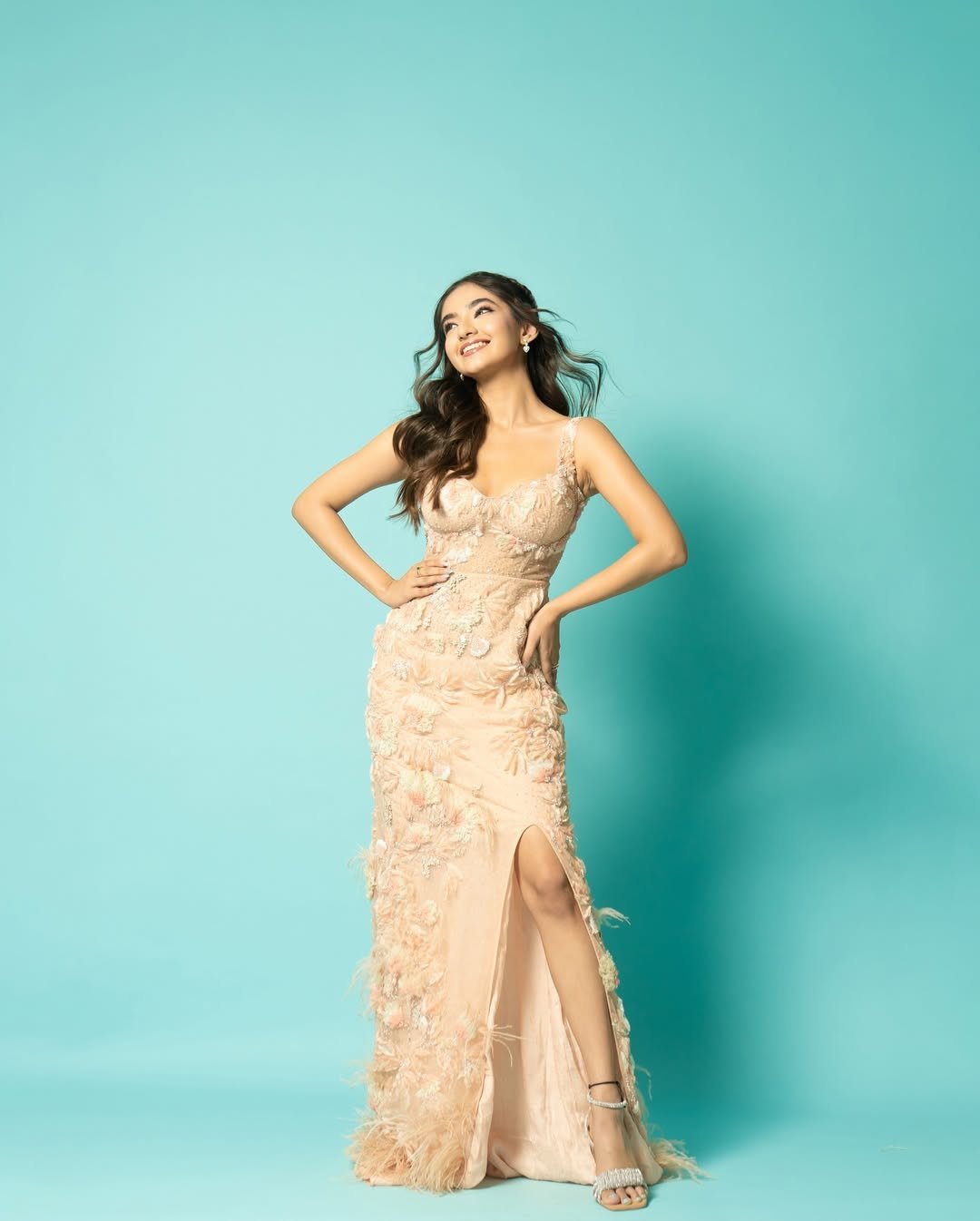 Anushka Sen Luxury Embroidered Gown Glam Studio Shoot (12)