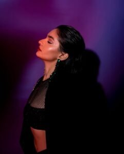 Anushka Sen Statement Glam Embellished Jacket and Fishnet Crop Top (25)