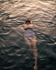 Anushka Sen Striped Halter Swimsuit Nature Glow Shoot (7)