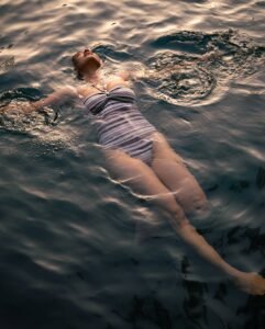 Anushka Sen Striped Halter Swimsuit Nature Glow Shoot (9)