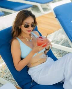 Indian actress Anushka Sen casual trendy coordinate