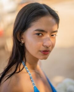 Anushka Sen Vibrant Blue Swimsuit Outdoor Shoot (10)