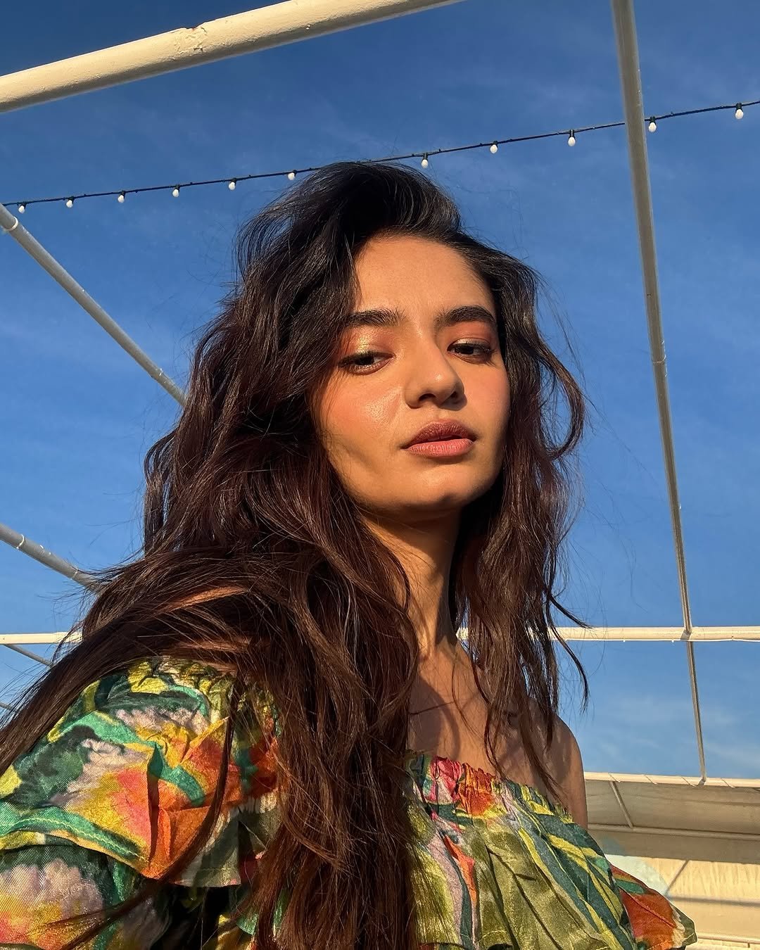 Anushka Sen Vibrant Tropical Co-Ord Set Seaside Travel Shoot (10)